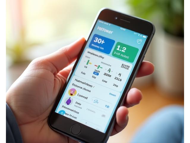 A vibrant and user-friendly mobile application interface for a health & wellness platform on a modern smartphone, showcasing personalized dashboards, gamified elements, and clear progress tracking, leading to high user satisfaction.